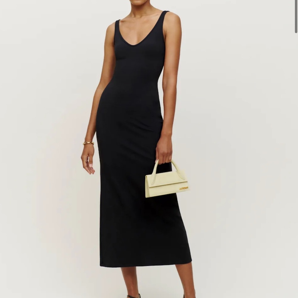 Reformation Black Cotton Maxi